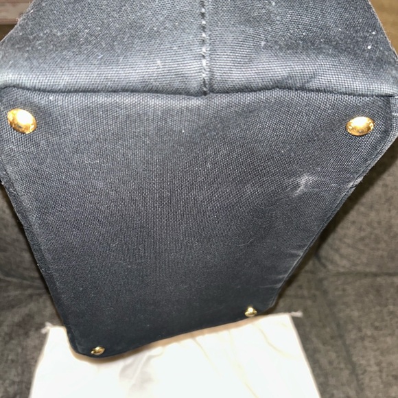 PRADA Canapa Canvas Tote Bag Black - Picture 4 of 14